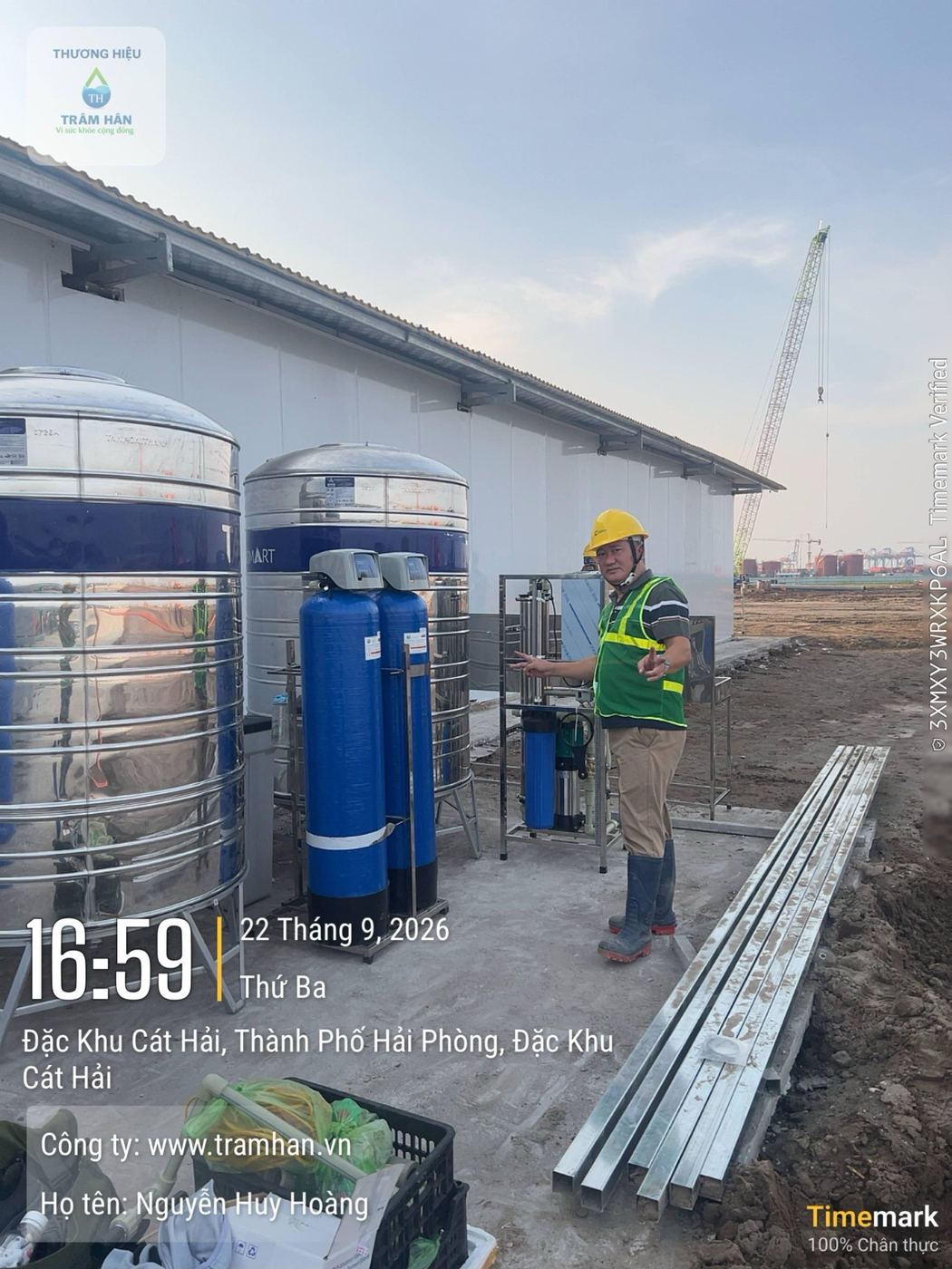 Kiểm tra hệ thống lọc tại công trường – Đặc khu Cát Hải