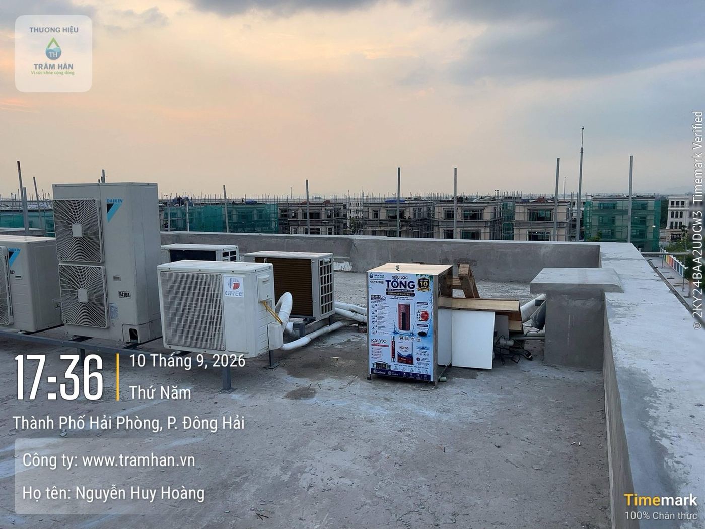 Tủ Siêu lọc tổng hoàn thiện trên sân thượng – Đông Hải