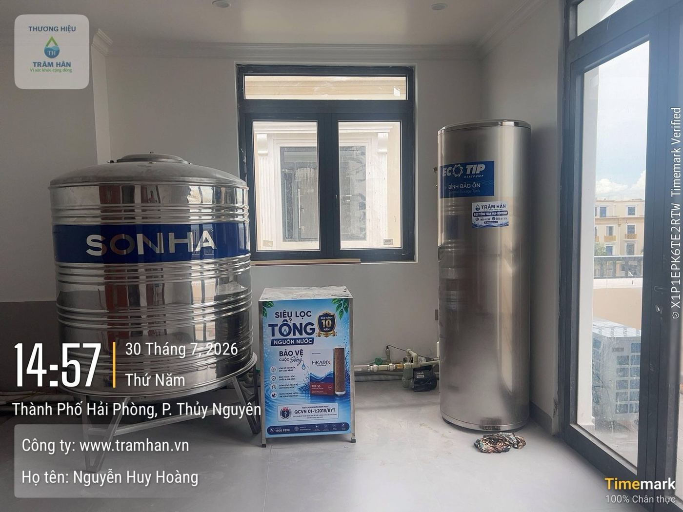 Lọc tổng toàn nhà kết hợp Heatpump – Thủy Nguyên