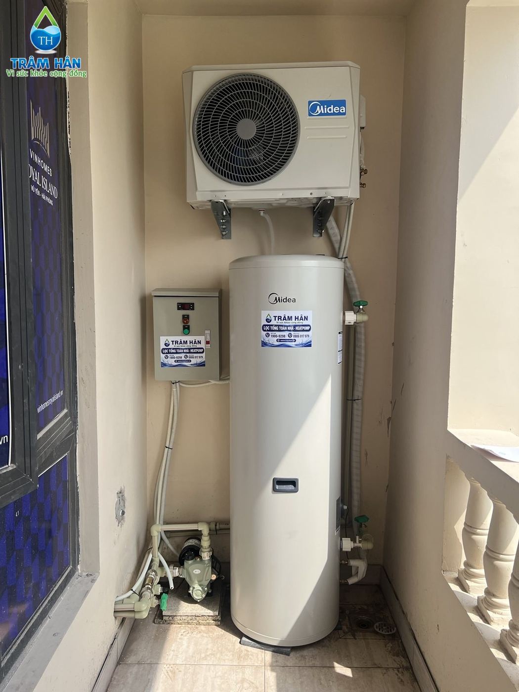 Heatpump Midea kèm tủ điều khiển – Vinhomes Royal Island Vũ Yên