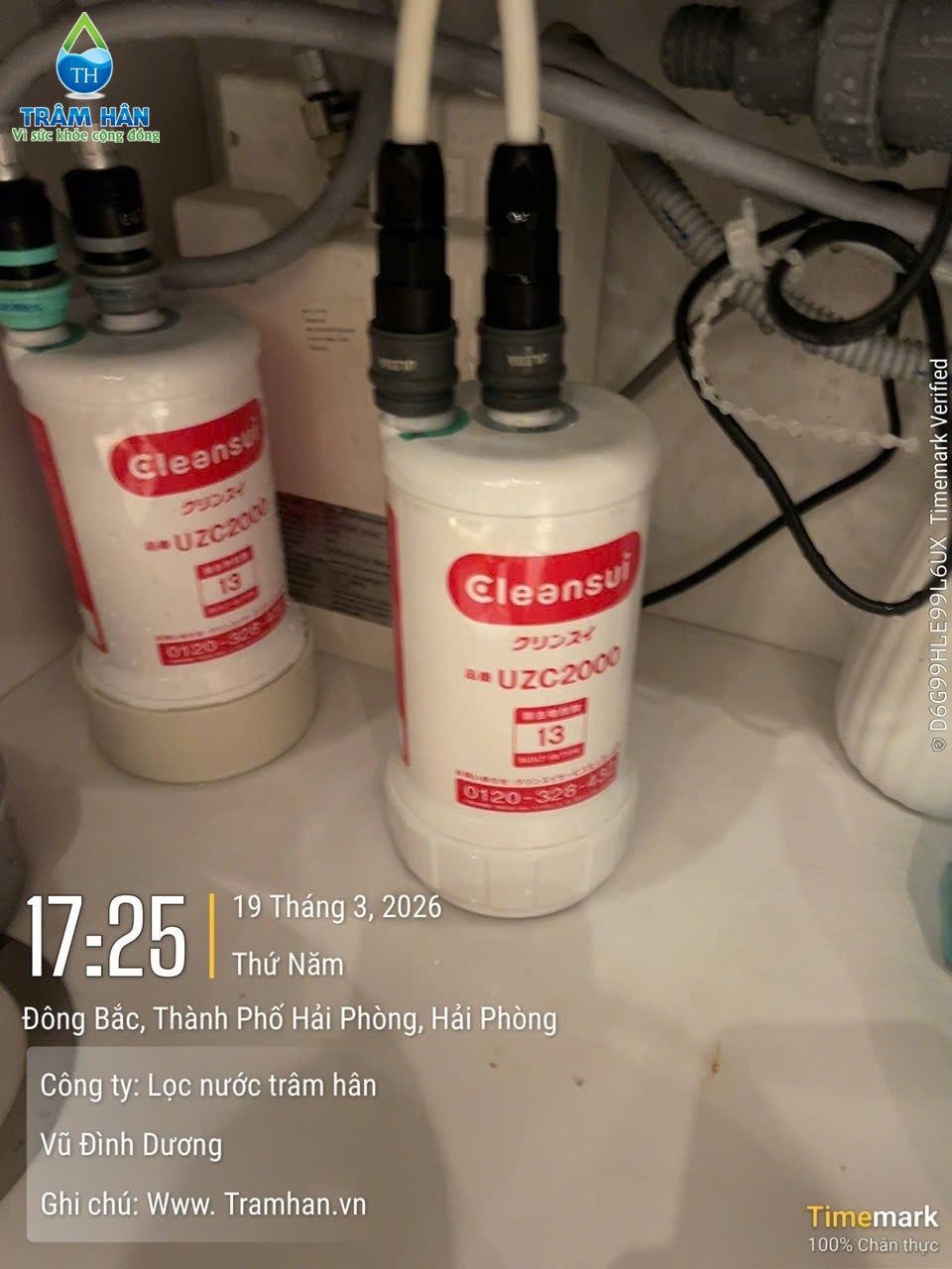 Thay lõi lọc Cleansui UZC2000 chính hãng